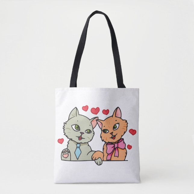 lovely kittens tote bag (Front)
