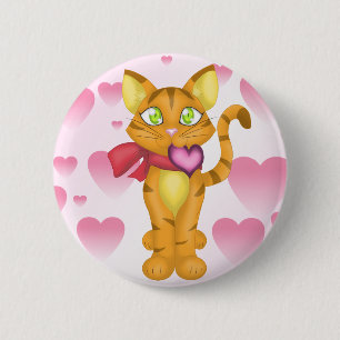 Lovely Kitty 6 Cm Round Badge