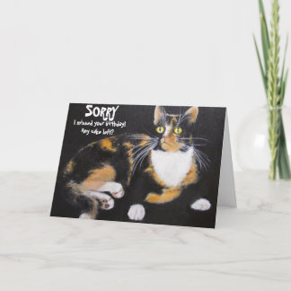 Lovely Kitty, belated Birthday card