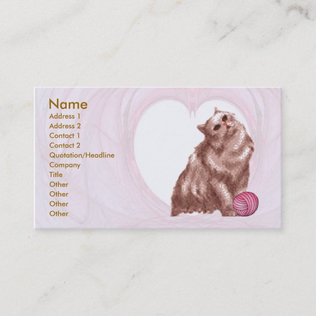 Lovely Kitty Business Card (Front)
