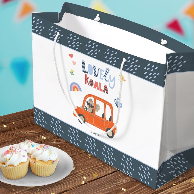 Lovely Koala Little Girl First Name Cute Animal Large Gift Bag (Creator Uploaded)