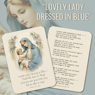 Lovely Lady Dressed in Blue Poem Mary and Jesus Business Card