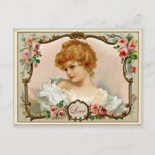 Lovely Lady Vintage Reproduction Postcard