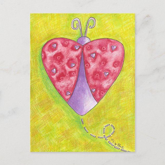 Lovely Ladybug Postcard (Front)