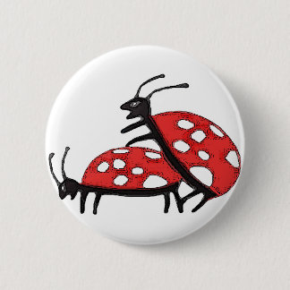 Lovely Ladybugs 6 Cm Round Badge