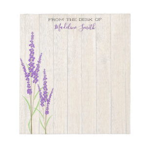 Lovely Lavender Botanical   Personalised Notepad