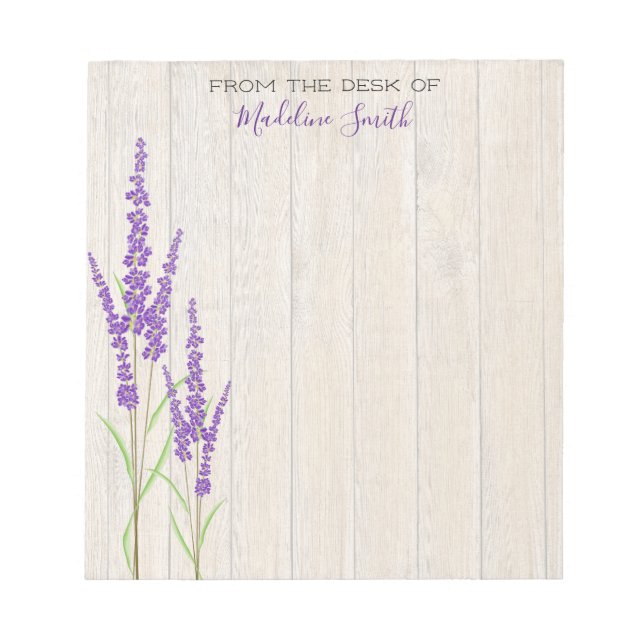 Lovely Lavender Botanical | Personalised Notepad (Front)