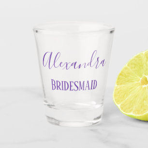 Lovely Lavender Bridesmaid Keepsake Shot Glass