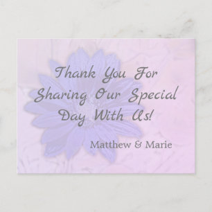 Lovely Lavender Floral Thank You Postcard