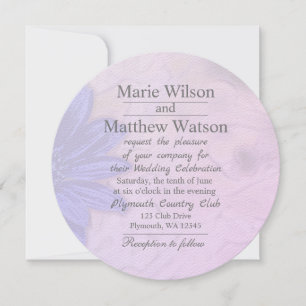 Lovely Lavender Floral Wedding Invitation