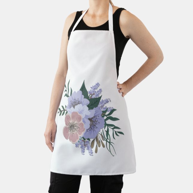 Lovely Lavender in Bouquet  Apron (Insitu)