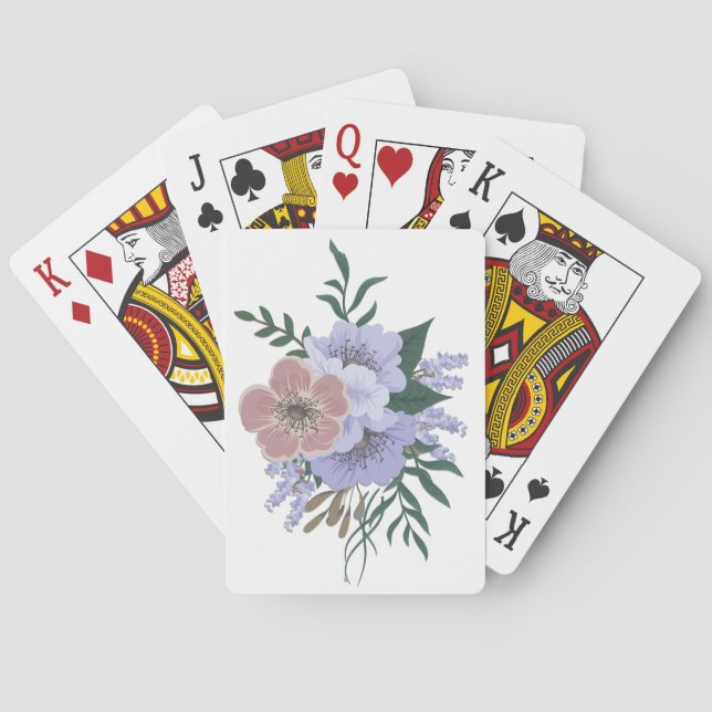 Lovely Lavender in Bouquet  Playing Cards (Back)