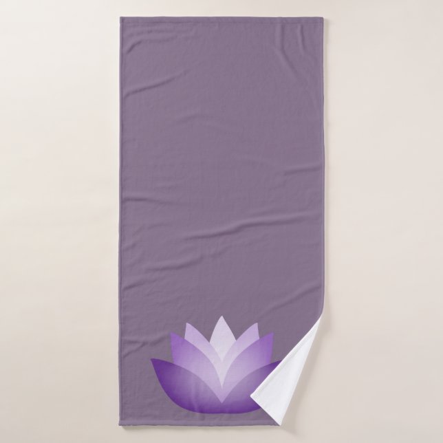 Lovely Lavender Lotus Flower Bath Towel (Bath Towel)