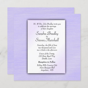 Lovely Lavender Wedding Invitation