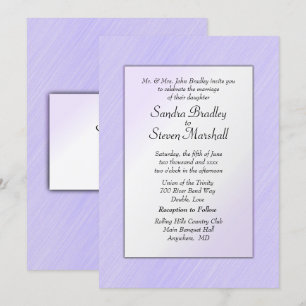 Lovely Lavender Wedding Invitation
