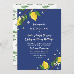 Lovely Lemon Branches - Floral Wedding Invitation
