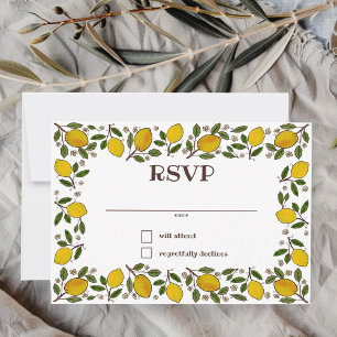 Lovely Lemons CUSTOM BRIDAL SHOWER RSVP Card