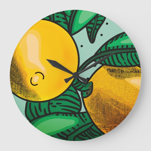 Lovely Lemons Large Clock (Front)
