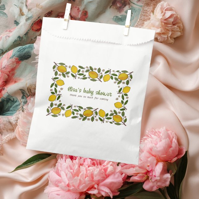 Lovely Lemons Rustic CUSTOM BABY SHOWER Favour Bags (Lovely Lemons Rustic CUSTOM BABY SHOWER Favor Bag
)