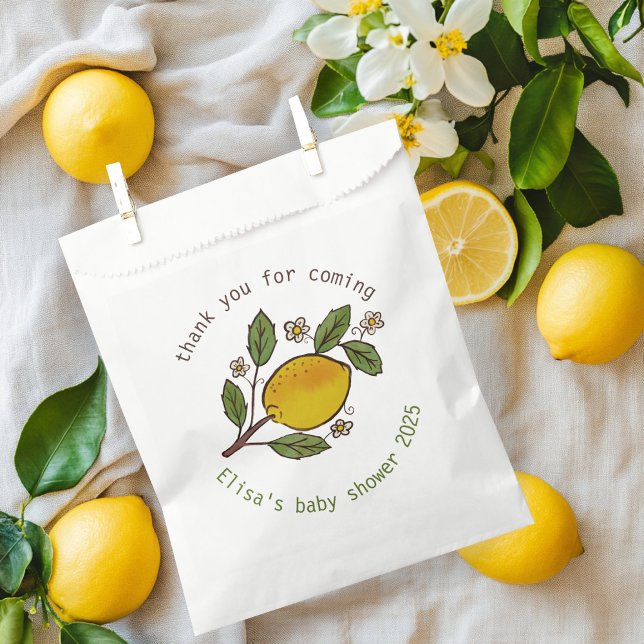 Lovely Lemons Rustic CUSTOM BABY SHOWER Favour Bags (Lovely Lemons Rustic CUSTOM BABY SHOWER Favor Bag
)