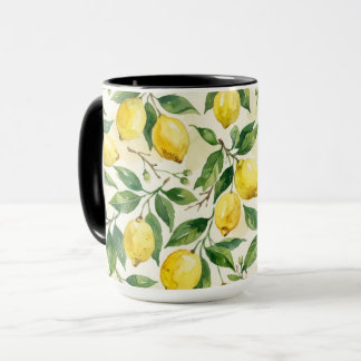 Lovely lemons spring coffee mug