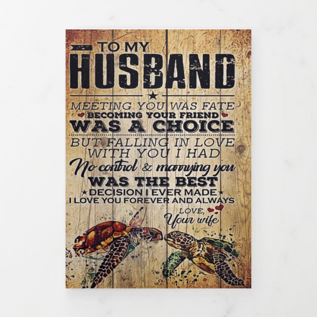 Lovely Letter To Him | To My Husband Design | Tri-Fold Announcement (Cover)