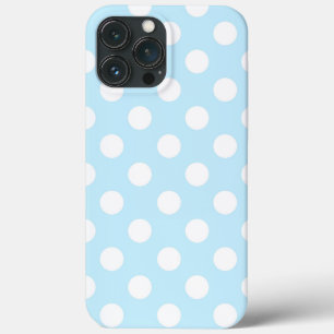 Lovely Light Blue With Stylish Large Polka Dots iPhone 13 Pro Max Case