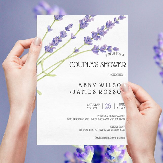 Lovely Light Purple Lavender Wedding Shower Invite (Creator Uploaded)