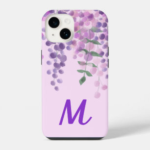 Lovely Light Purple Watercolor Look Wisteria iPhone 14 Case