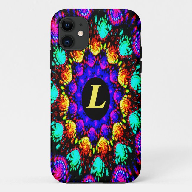 Lovely Lights Colourful Bright Blue Pink Yellow Case-Mate iPhone Case (Back)