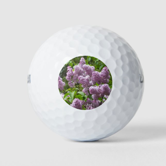 Lovely Lilac Bush Golf Balls (Front)