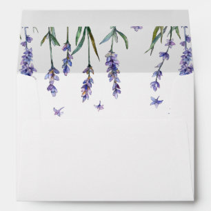 Lovely Lilac Watercolor Elegant Wedding Program Envelope
