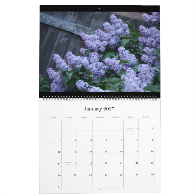 Lovely Lilacs 12 Month Calendar (Jan 2027)