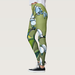 Lovely Lily: Delicate Dance of Springtime Serenity Leggings