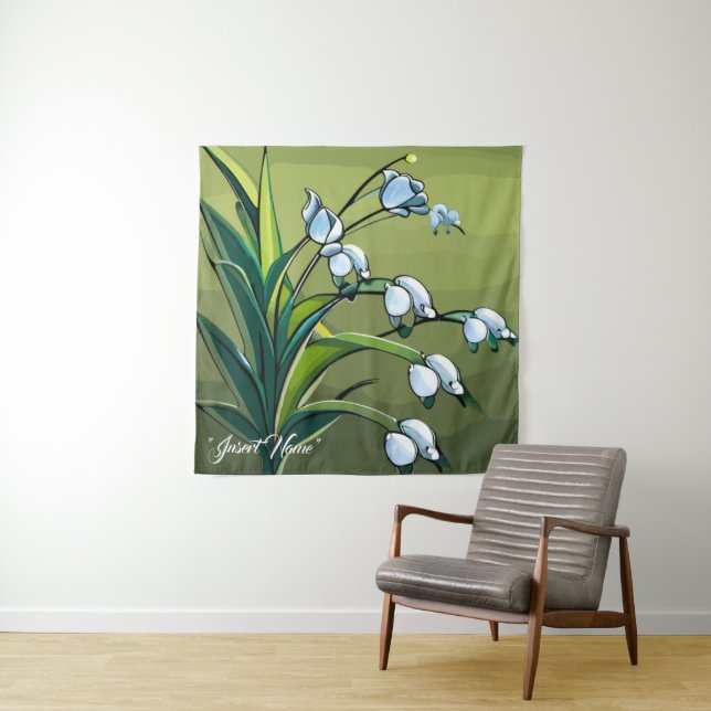 Lovely Lily: Delicate Dance of Springtime Serenity Tapestry (In Situ)