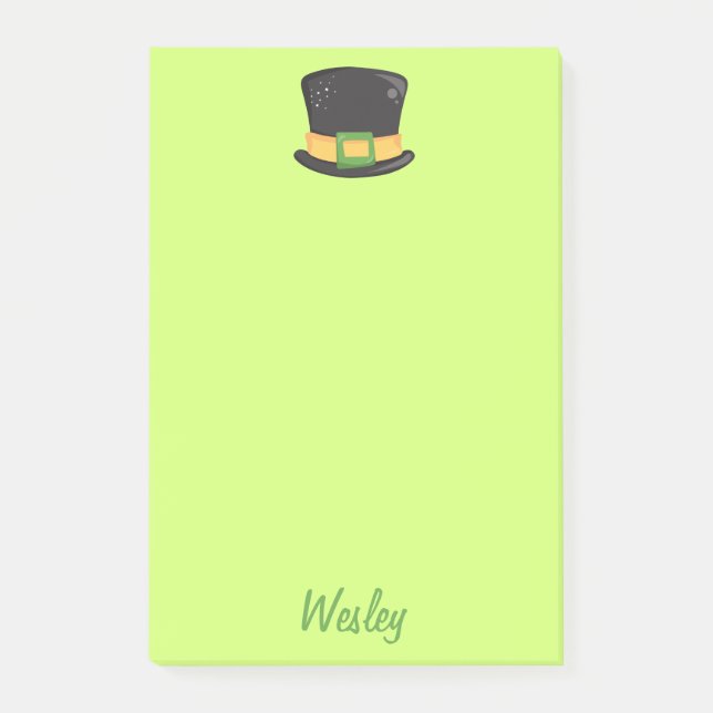 Lovely lime St. Patrick's Day Post-it Notes (Front)