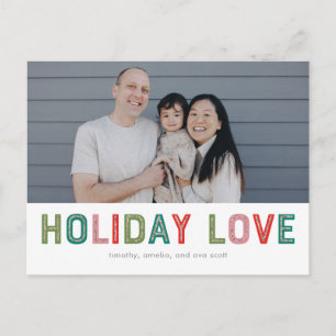 Lovely Lines EDITABLE COLOR Holiday Card Postcard