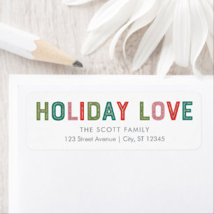 Lovely Lines Holiday Return Address Labels