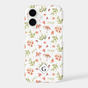 Lovely Little Ladybugs Floral Monogram
