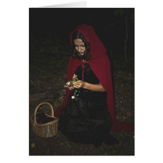 Lovely Little Red Riding Hood Card (Blank) (Front)