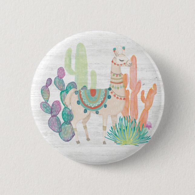 Lovely Llamas II 6 Cm Round Badge (Front)