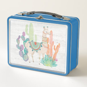 Lovely Llamas II Metal Lunch Box