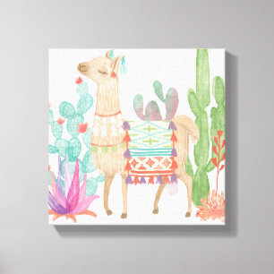 Lovely Llamas IV Canvas Print