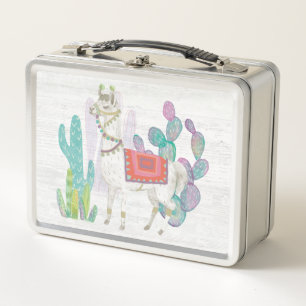 Lovely Llamas V Metal Lunch Box