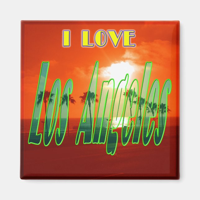 "Lovely Los Angeles" Magnet (Front)