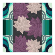 Lovely Lotus Flowers - Purple Lotus and Pink Lotus