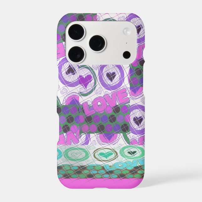 Lovely Love Heart Motif Art Print (Back)