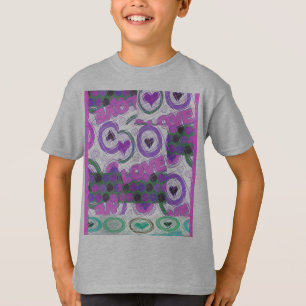 Lovely Love Heart Motif Art Print T-Shirt