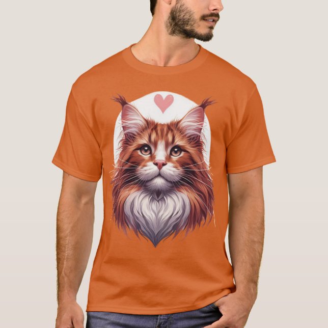 Lovely Maine Coon T-Shirt (Front)
