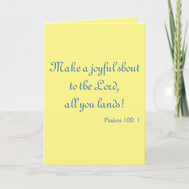 Lovely Make a joyful shout Card (Front)
